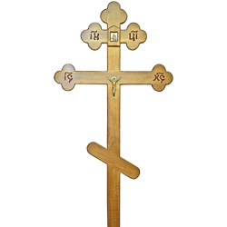 Крест дубовый "Трилистник с распятием"