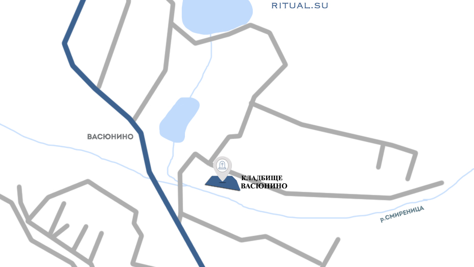 Схема проезда к кладбищу Васюнино