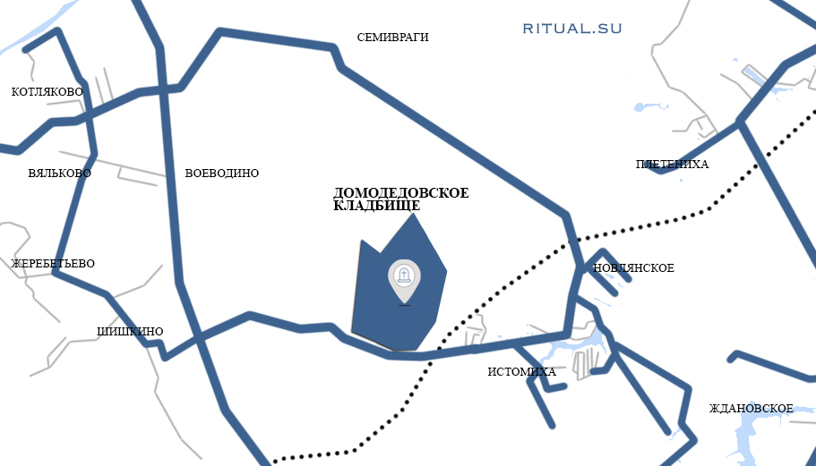 Схема проезда к Домодедовскому кладбищу